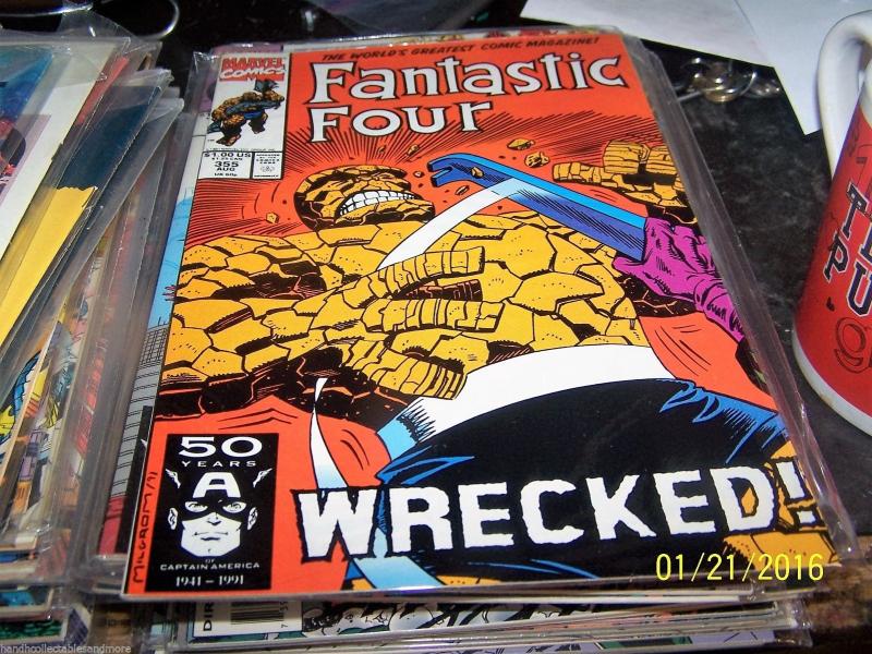 FANTASTIC FOUR #355 1991  marvel -THE WRECKER + THE THING 