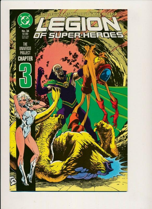 DC Comics Legion of Super-Heroes #34 (Universo Pro chapter 3) 1987 ~ NM (PF520) 