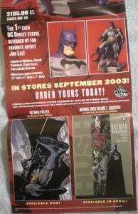 BATMAN STATUE Promo poster, Jim Lee, 17x22, 2003, Unused, more Promos in store