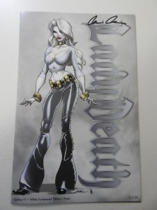 Lady Death Gallery #1 White Turnaround Edition / Front NM Cond! Signed W/ COA!