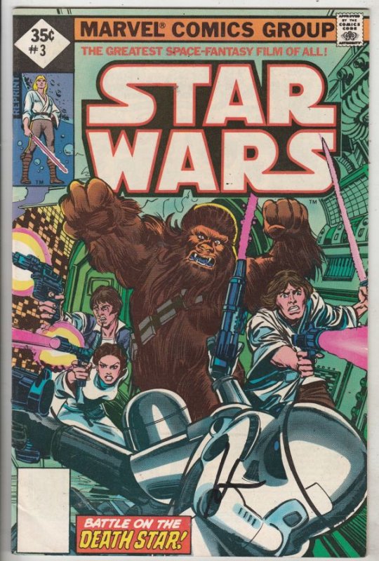 Star Wars Signed #3 (Jul-77) VF/NM High-Grade Luke, Han, Leah, Chewbaca, Obi-...