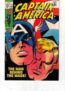 Captain America #114 (1969) High-Grade Cap Returns! Red Skull Lynchburg CERT.