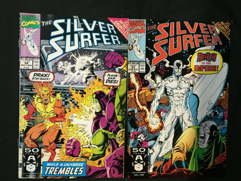 SILVER SURFER ISSUES 50-59 SET VF-NM THANOS