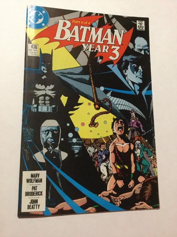 Batman 436 Year 3 Part 1 Of 4 VF Very Fine 8.0 First Appearance Of Tim Drake