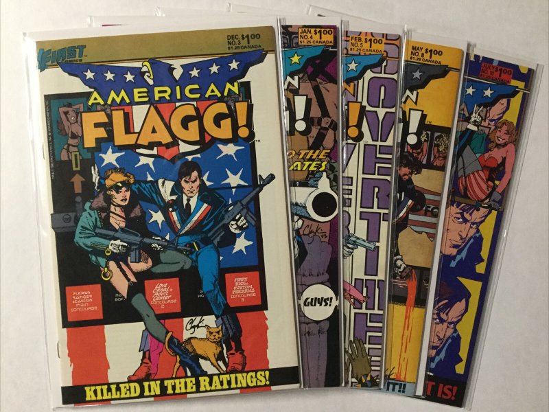 American Flagg 3-5 8 10 Nm- Near Mint- 9.2 First Comics