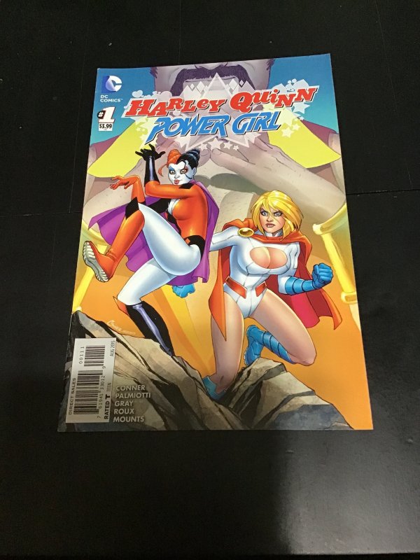 Harley Quinn/Power Girl #1 (2015) Amanda Conner, Stephane Roux! Joker! NM Wow