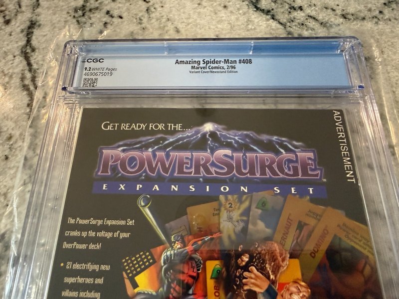 Amazing Spider-Man # 408 CGC Graded 9.2 Marvel Comic Book Variant Newsstand JH24