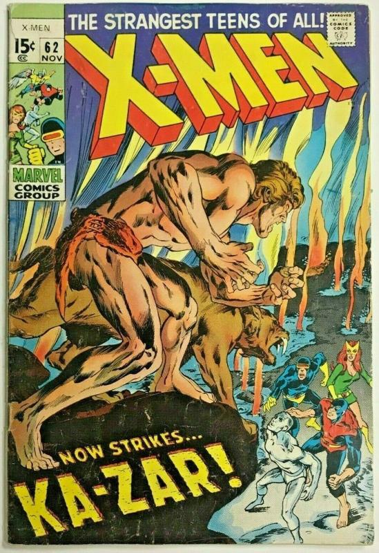 UNCANNY X-MEN#62 GD/VG 1969 NEAL ADAMS ART MARVEL SILVER AGE COMICS