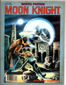MARVEL PREVIEW #21, FN,  Moon Knight, Sienkeiwicz, 1980, more Marvel in store