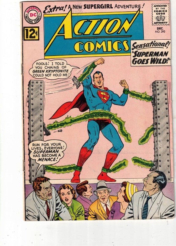 Action Comics #295 (1962) VF+ Superman, Mon-El! Phantom Zone! Supergirl RICHMOND