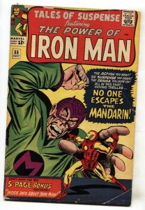 TALES OF SUSPENSE #55 comic book 1964-IRON MAN/MANDARIN-MARVEL-VG