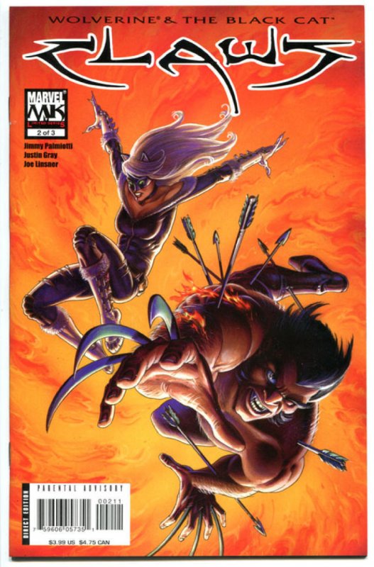 CLAWS #1 2 3, NM, Signed by Joseph Linsner, Wolverine, Black Cat, 2006, 1-3 set