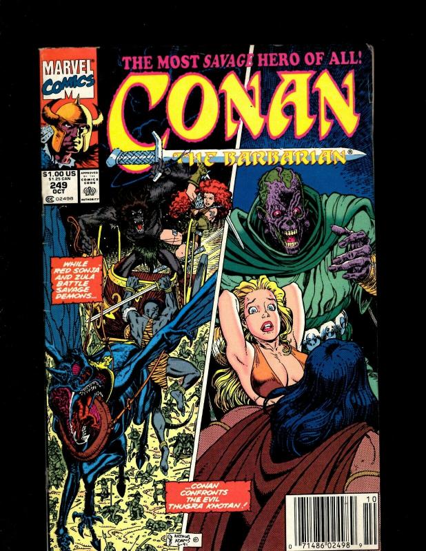 12 Conan Marvel Comic Books #217 218 220 221 222 225 243 246 248 249 250 J369