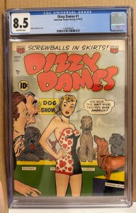 Dizzy Dames #1 CGC 8.5 Rare Good Girl Art Very low pop (1952)