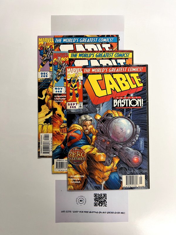 3 Cable Marvel Comic Books # 46 48 49 Spiderman Avengers Defenders Thor 77 JS19