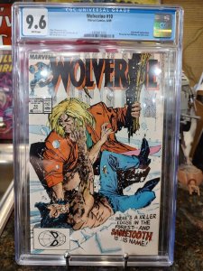 WOLVERINE #10 CGC 9.6 - 1ST APP SILVER FOX - WOLVERINE AND SABRETOOTH FIGHT