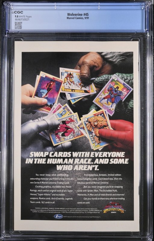 Wolverine #45 (9/91) Graded CGC 9.8