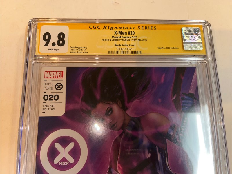 X-Men (2023) # 20 (CGC SS 9.8) Signed And Sketched By Nathan Szerdy