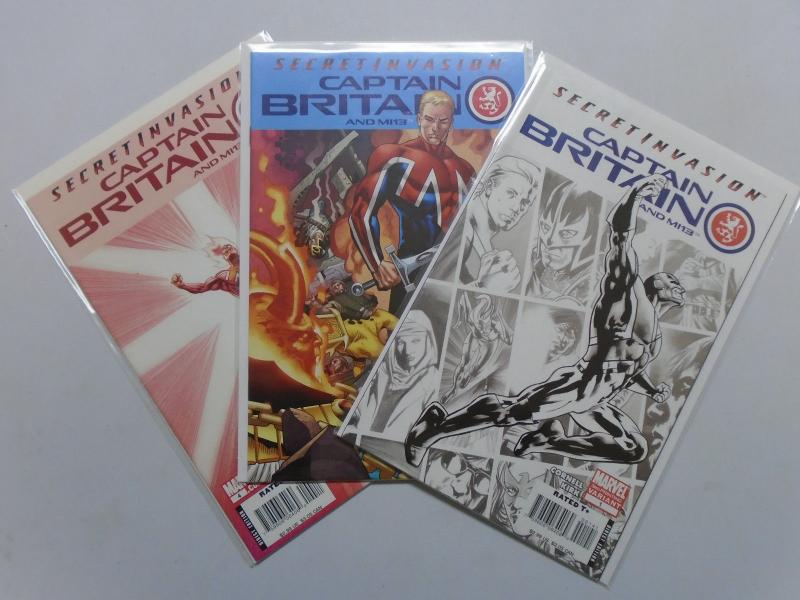 Secret Invasion Captain Britain, 3 Diferent, 8.0/VF (2008)