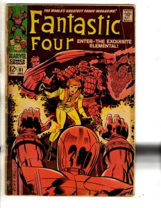 Fantastic Four # 81 VG- Marvel Comic Book Human Torch Thing Dr. Doom RH3