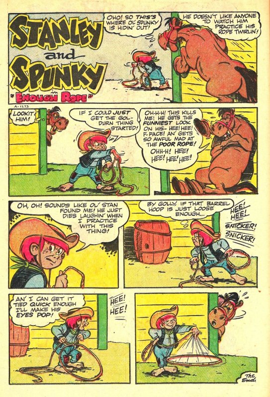 SPUNKY JUNIOR COWBOY #5 (May1951) 4.0 VG  JACK BRADBURY's Talking Horse Stanley