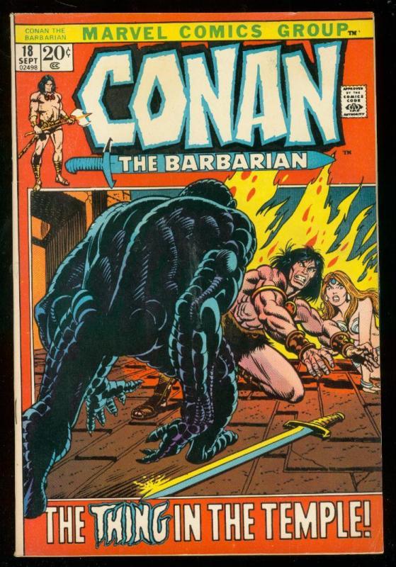 CONAN THE BARBARIAN #18 1972-MARVEL COMICS FN