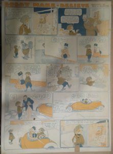 Bobby Make Believe by Frank King 2/11/1917 Full Size ! Very Rare Fantasy Strip