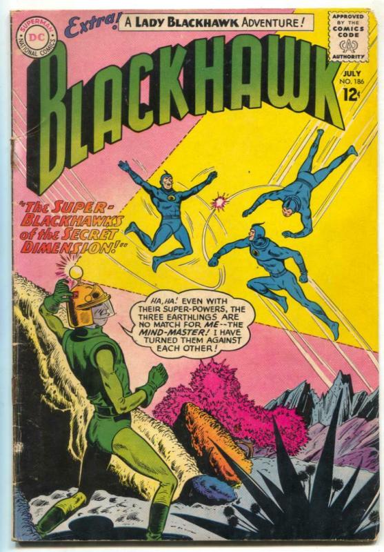 Blackhawk #186 1963-LADY BLACKHAWK- DC comics G/VG