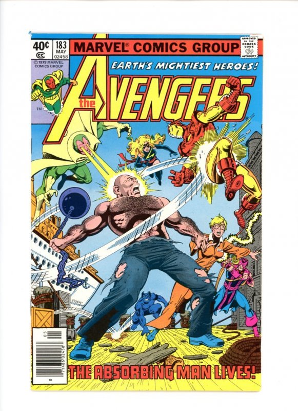 Avengers #183  1979  F/VF  John Byrne!  Ms. Marvel Joins!