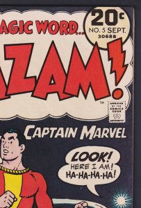 Shazam #5 1973 DC 5.0 Very Good/Fine comic
