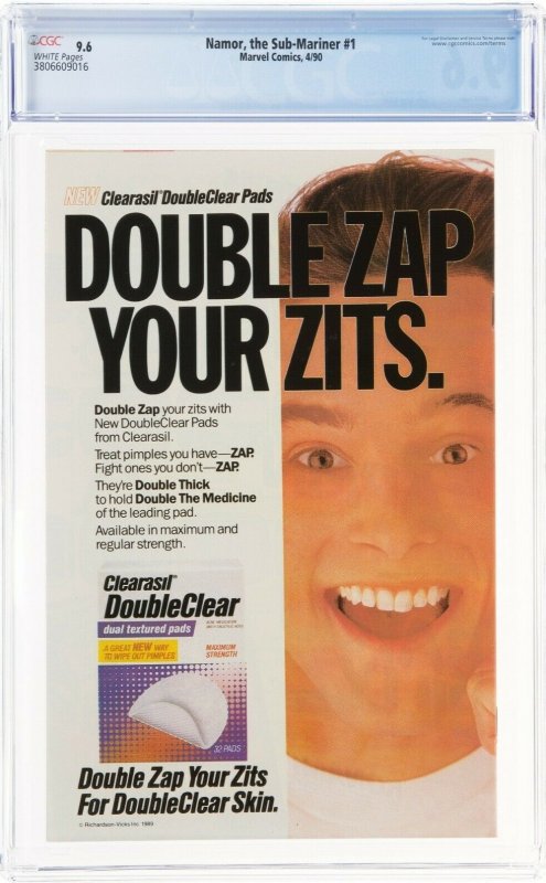 Namor, the Sub-Mariner #1 CGC 9.6 (Marvel 1990) Premiere issue, Mint White Pgs