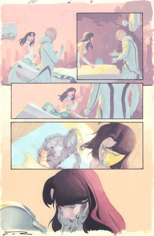 Silver Surfer: Requiem #4 p.6 Scientists Can't Save Surfer '07 art by Esad Ribic