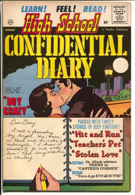 High School Confidential Diary #5 1961-Boy Crazy-rare misprint copy-FN