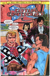 CAPTAIN CONFEDERACY #1 2 3 VF/NM, 4 VF+, Vince Stone, 1986, Heroes, 1-4