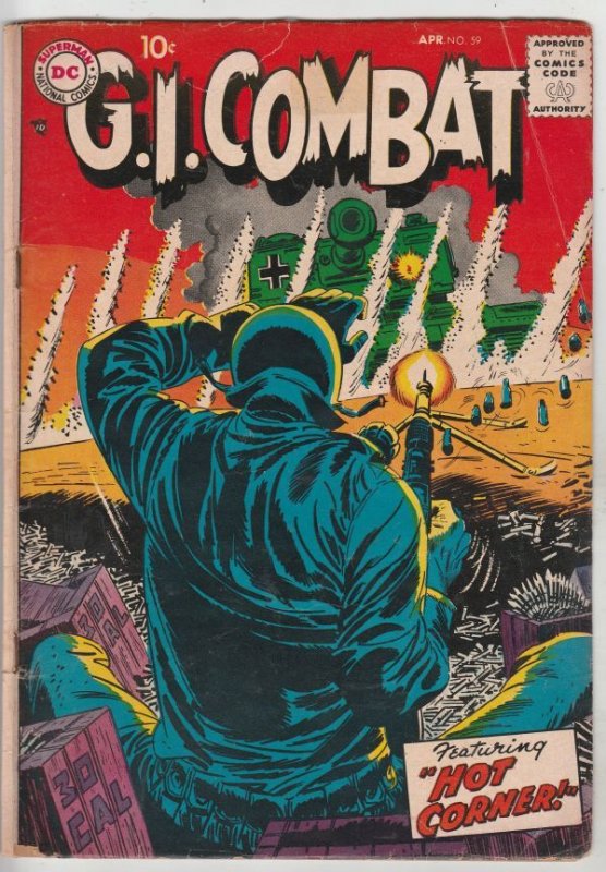 G.I. Combat #59 (Apr-58) VG+ Affordable-Grade Easy Co. Joe Kubert Russ Heath Art