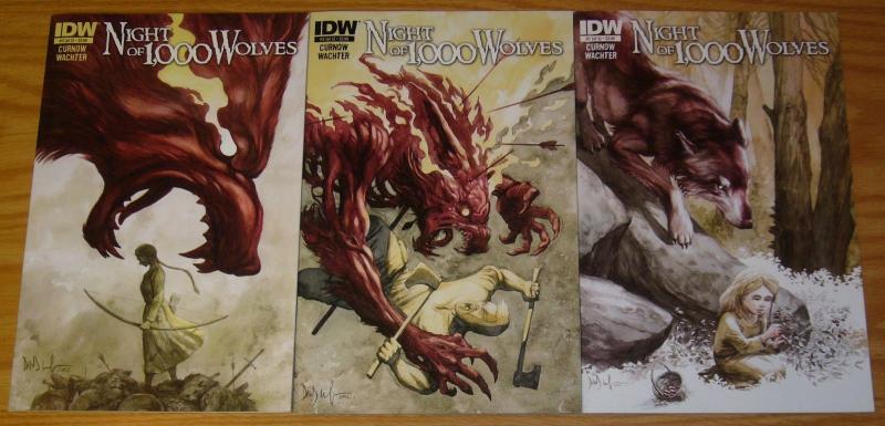 Night of 1,000 Wolves #1-3 VF/NM complete series - supernatural dark ages story