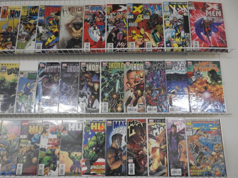 Huge Lot of 150+ Comics w/ Nightcrawler, Iron Man, Hulk Avg. VF- Condition