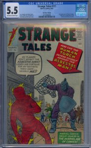 STRANGE TALES #111 CGC 5.5 HUMAN TORCH DOCTOR STRANGE U.K. PRICE VARIANT