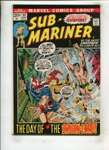 SUB-MARINER #53 (9.2) BLACK BORDER!! 1972