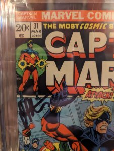 Captain Marvel #31 (1974) CGC 7.5 Signature Series: Jim Stralin