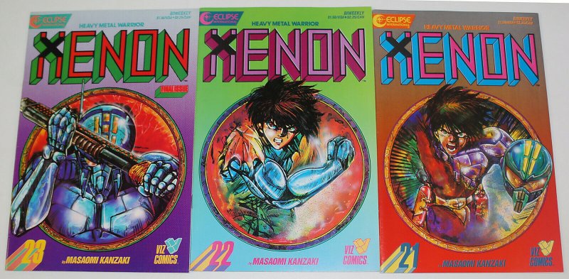 Xenon #1-23 VF/NM complete series - eclipse comics/viz manga heavy metal warrior