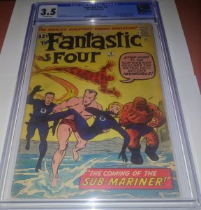 Fantastic Four 4 CGC 3.5 1st Sub-Mariner 