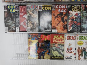 Huge Lot 78 Magazines W/ MAD, Conan, Spirit, Cracked Avg VG/FN Condition!