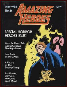 AMAZING HEROES 11 VG-F HORROR HEROES ISSUES,WARREN RETR