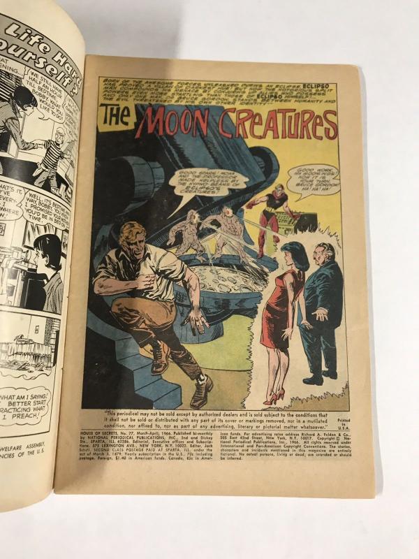 House Of Secrets 77 2.5 Gd+ Good + Dc Silver Age