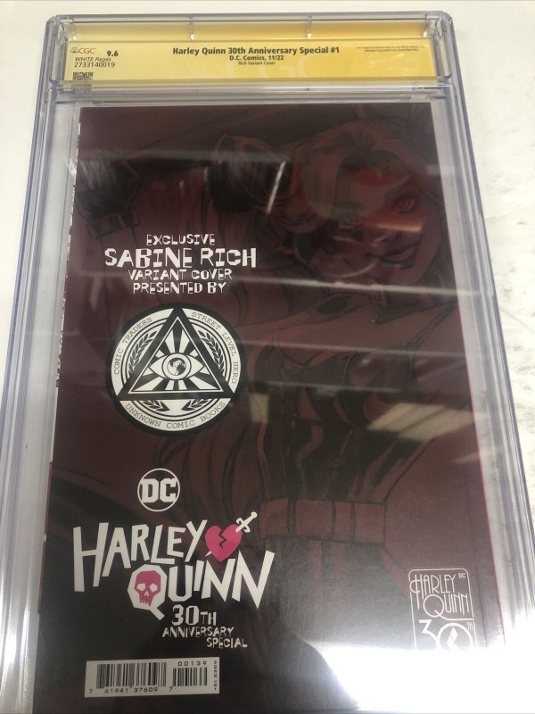 Harley Quinn 30th Anniversary Special (2022) #1 (CGC 9.6 SS) Signed Sabine Rich