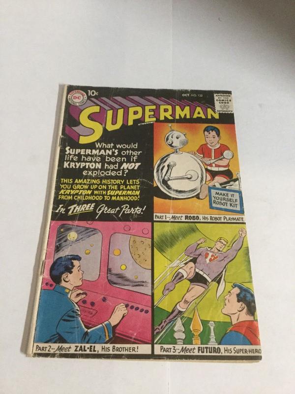 Superman 132 Gd Good 2.0 DC Comics Silver Age