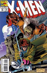 X-Men (2nd Series) #33 VF ; Marvel | Gambit vs Sabretooth