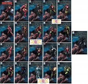 (2018) TONY STARK IRON MAN #1 COMPLETE 21 Variant Armor Cover SET!