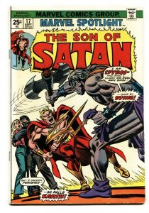 Marvel Spotlight #17 comic book-Marvel- Son of Satan 1973 